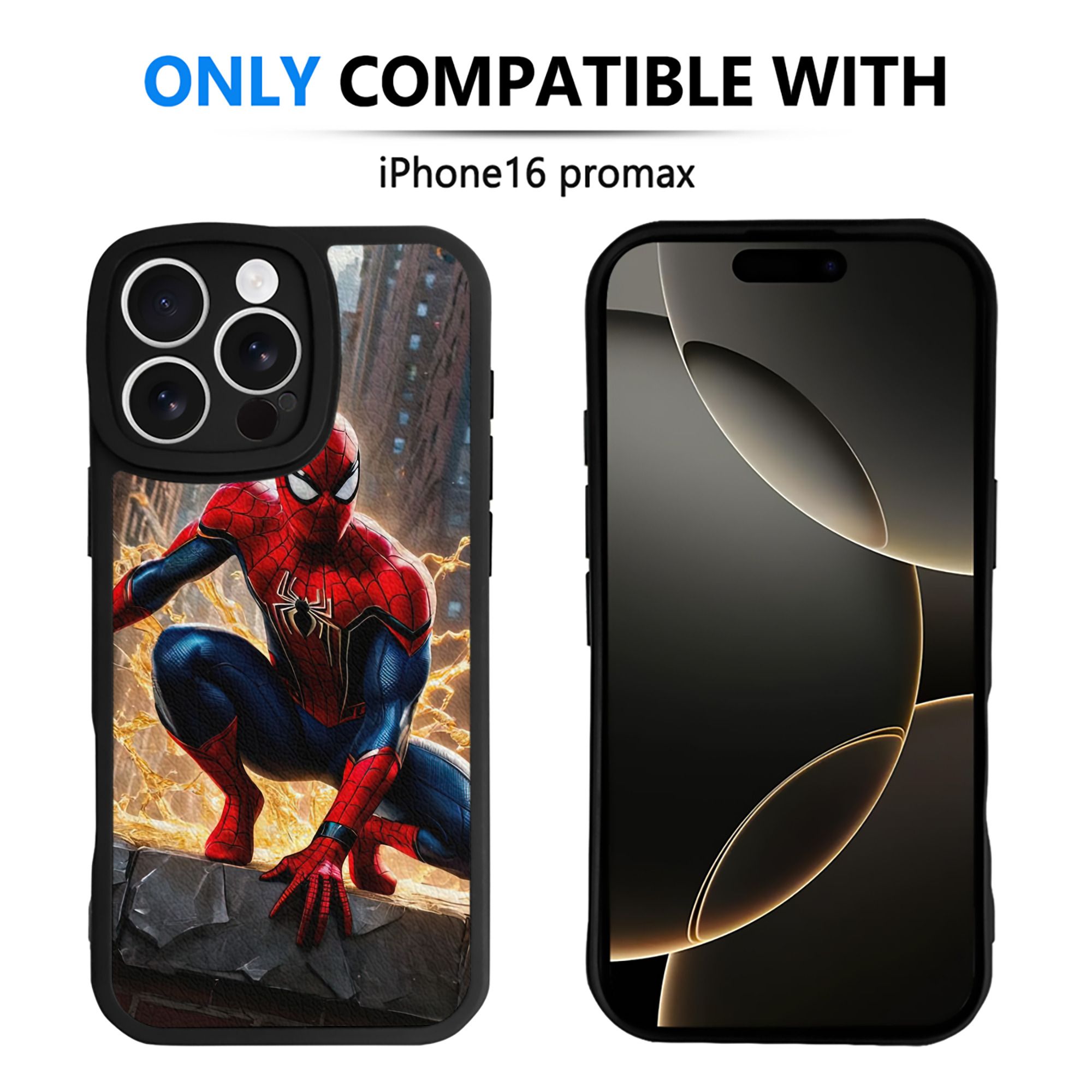 Spider Man スパイダーマン 【iPhone 16シリーズ対応】シリコンスマホケース（レザー調） 材質：シリコン